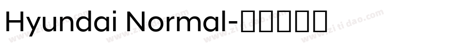 Hyundai Normal字体转换